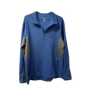 Nike Dri Fit ACG 1/4 Zip Poly Fleece Pullover Jacket Men's Large Thermal Blue